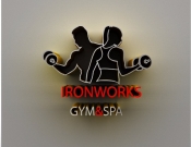 Projekt graficzny, nazwa firmy, tworzenie logo firm Logo dla siłowni 'IronWorks Gym' - Hapcio