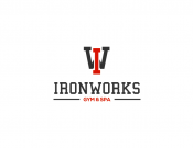 Projekt graficzny, nazwa firmy, tworzenie logo firm Logo dla siłowni 'IronWorks Gym' - tyna