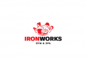 Projekt graficzny, nazwa firmy, tworzenie logo firm Logo dla siłowni 'IronWorks Gym' - nexart