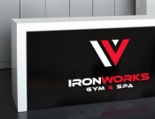 Projekt graficzny, nazwa firmy, tworzenie logo firm Logo dla siłowni 'IronWorks Gym' - ADesigne