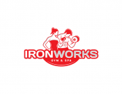 Projekt graficzny, nazwa firmy, tworzenie logo firm Logo dla siłowni 'IronWorks Gym' - nexart