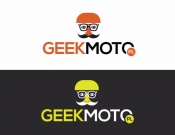 Projekt graficzny, nazwa firmy, tworzenie logo firm Geekmoto.pl - logo dla sklepu www - evenart