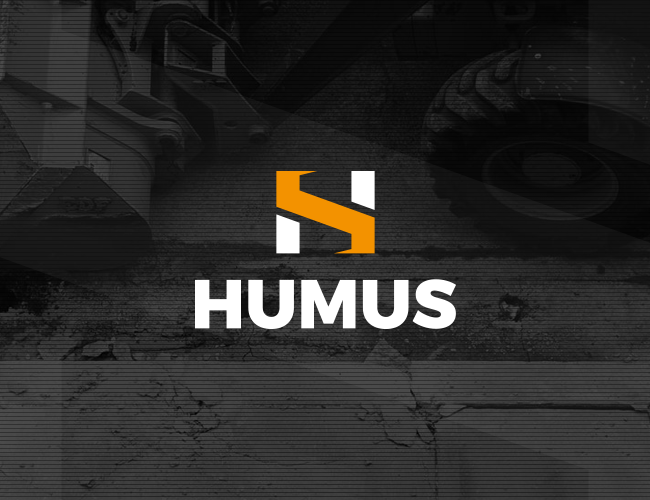 Projektowanie logo dla firm,  Logo dla firmy drogowo-budowlanej HUMUS, logo firm - Lookb