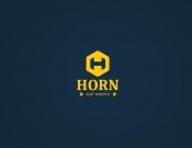 Projekt graficzny, nazwa firmy, tworzenie logo firm Logo firmy Horn styl wnętrza - BluK