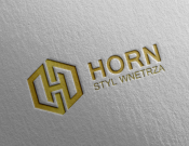 Projekt graficzny, nazwa firmy, tworzenie logo firm Logo firmy Horn styl wnętrza - Quavol