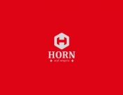 Projekt graficzny, nazwa firmy, tworzenie logo firm Logo firmy Horn styl wnętrza - BluK