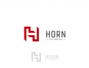 Projekt graficzny, nazwa firmy, tworzenie logo firm Logo firmy Horn styl wnętrza - tyna