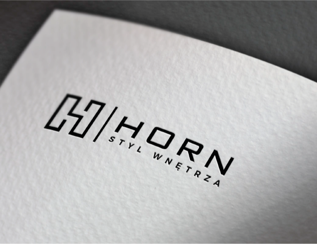 Projektowanie logo dla firm,  Logo firmy Horn styl wnętrza, logo firm - horn