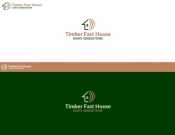 Projekt graficzny, nazwa firmy, tworzenie logo firm Logo firmy budującej domy z drewna. - babcia