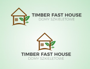 Projekt graficzny, nazwa firmy, tworzenie logo firm Logo firmy budującej domy z drewna. - Centar