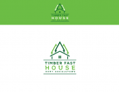 Projekt graficzny, nazwa firmy, tworzenie logo firm Logo firmy budującej domy z drewna. - dobryznak