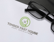 Projekt graficzny, nazwa firmy, tworzenie logo firm Logo firmy budującej domy z drewna. - feim