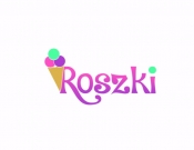 Projekt graficzny, nazwa firmy, tworzenie logo firm ROSZKI - rodzinna lodziarnia - TurkusArt