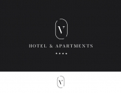 Projekt graficzny, nazwa firmy, tworzenie logo firm LOGO DLA "V HOTEL & APARTMENTS" - p.design