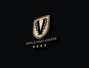 Projekt graficzny, nazwa firmy, tworzenie logo firm LOGO DLA "V HOTEL & APARTMENTS" - k3projekt