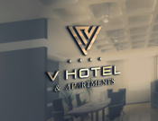 Projekt graficzny, nazwa firmy, tworzenie logo firm LOGO DLA "V HOTEL & APARTMENTS" - sansey