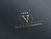 Projekt graficzny, nazwa firmy, tworzenie logo firm LOGO DLA "V HOTEL & APARTMENTS" - gryzmałek