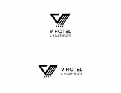 Projekt graficzny, nazwa firmy, tworzenie logo firm LOGO DLA "V HOTEL & APARTMENTS" - ladyberry