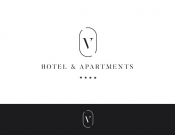 Projekt graficzny, nazwa firmy, tworzenie logo firm LOGO DLA "V HOTEL & APARTMENTS" - p.design