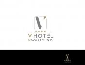 Projekt graficzny, nazwa firmy, tworzenie logo firm LOGO DLA "V HOTEL & APARTMENTS" - stone