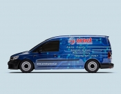 Projekt graficzny, nazwa firmy, tworzenie logo firm Projekt na oklejenie samochodu - speednet