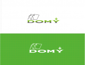 Projekt graficzny, nazwa firmy, tworzenie logo firm Logo firma budowlana DOMY+ - wlodkazik