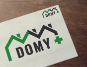 Projekt graficzny, nazwa firmy, tworzenie logo firm Logo firma budowlana DOMY+ - xdestx3