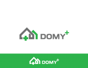 Projekt graficzny, nazwa firmy, tworzenie logo firm Logo firma budowlana DOMY+ - feim