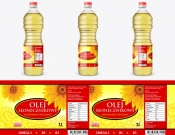 Projekt graficzny, nazwa firmy, tworzenie logo firm Etykieta na butelkę 1L Oleju - nemezziss