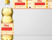 Projekt graficzny, nazwa firmy, tworzenie logo firm Etykieta na butelkę 1L Oleju - igori