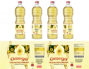 Projekt graficzny, nazwa firmy, tworzenie logo firm Etykieta na butelkę 1L Oleju - ezgek