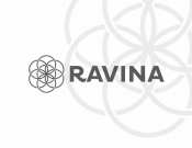 Projekt graficzny, nazwa firmy, tworzenie logo firm Logo kosmetyków naturalnych RAVINA - 4MVG
