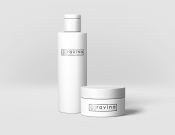 Projekt graficzny, nazwa firmy, tworzenie logo firm Logo kosmetyków naturalnych RAVINA - LukiDesign