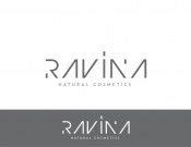 Projekt graficzny, nazwa firmy, tworzenie logo firm Logo kosmetyków naturalnych RAVINA - stone