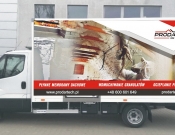 Projekt graficzny, nazwa firmy, tworzenie logo firm Grafika zabudowy kontenera - kruszynka