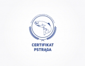 Projekt graficzny, nazwa firmy, tworzenie logo firm Logo certyfikatu pstrąga  - p.design