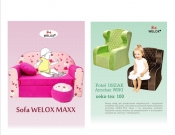 Projekt graficzny, nazwa firmy, tworzenie logo firm Ulotka na targi meble dziecięce - wlodkazik
