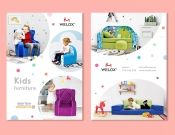 Projekt graficzny, nazwa firmy, tworzenie logo firm Ulotka na targi meble dziecięce - monaliza25