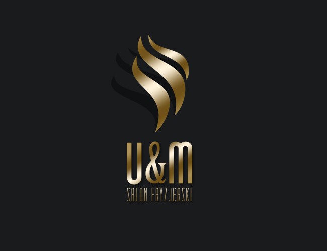 Projektowanie logo dla firm,  logo dla Salon Fryzjerski U&M, logo firm - Maxaurus