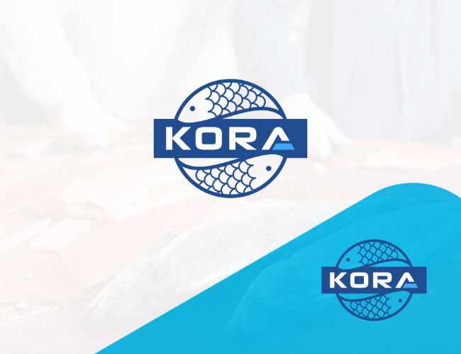 Projektowanie logo dla firm,  Logo dla dystr. żywności mrożonej, logo firm - Kora