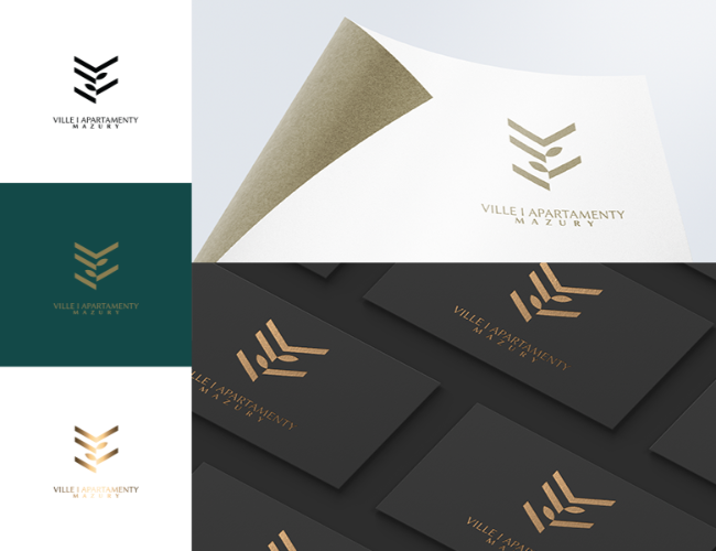 Projektowanie logo dla firm,  Logo Ville i Apartamenty Mazury, logo firm - mazury