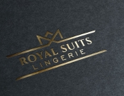 Projekt graficzny, nazwa firmy, tworzenie logo firm Logo dla firmy Royal Suits Lingerie - stone