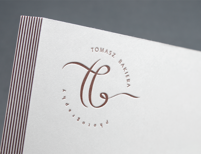 Projektowanie logo dla firm,  Logo dla fotografa ślubnego , logo firm - TomaszBakiera