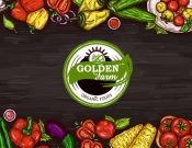 Projekt graficzny, nazwa firmy, tworzenie logo firm Logo dla firmy Golden Farm  - lamia