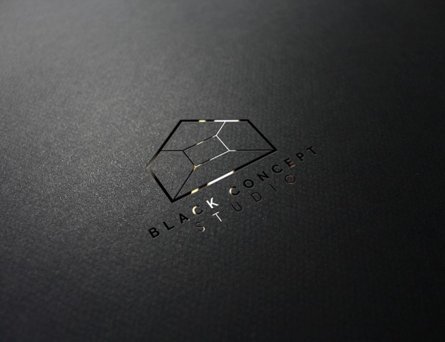 Projektowanie logo dla firm,  Logo - Black Concept Studio, logo firm - Justynna
