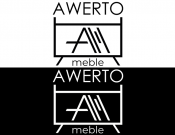 Projekt graficzny, nazwa firmy, tworzenie logo firm logo firmy AWERTO -meble - heptagram