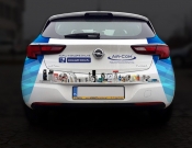 Projekt graficzny, nazwa firmy, tworzenie logo firm Opel Astra - oklejenie auta - Blanker