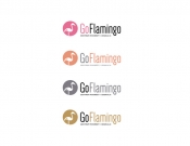 Projekt graficzny, nazwa firmy, tworzenie logo firm Go Flamingo: logo, wizytówki, papier - matuta1
