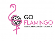 Projekt graficzny, nazwa firmy, tworzenie logo firm Go Flamingo: logo, wizytówki, papier - haluna