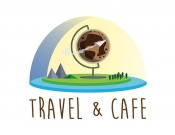 Projekt graficzny, nazwa firmy, tworzenie logo firm Logo na blog Travel & Cafe - heptagram